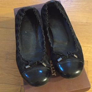 Bally patent ballet flats
